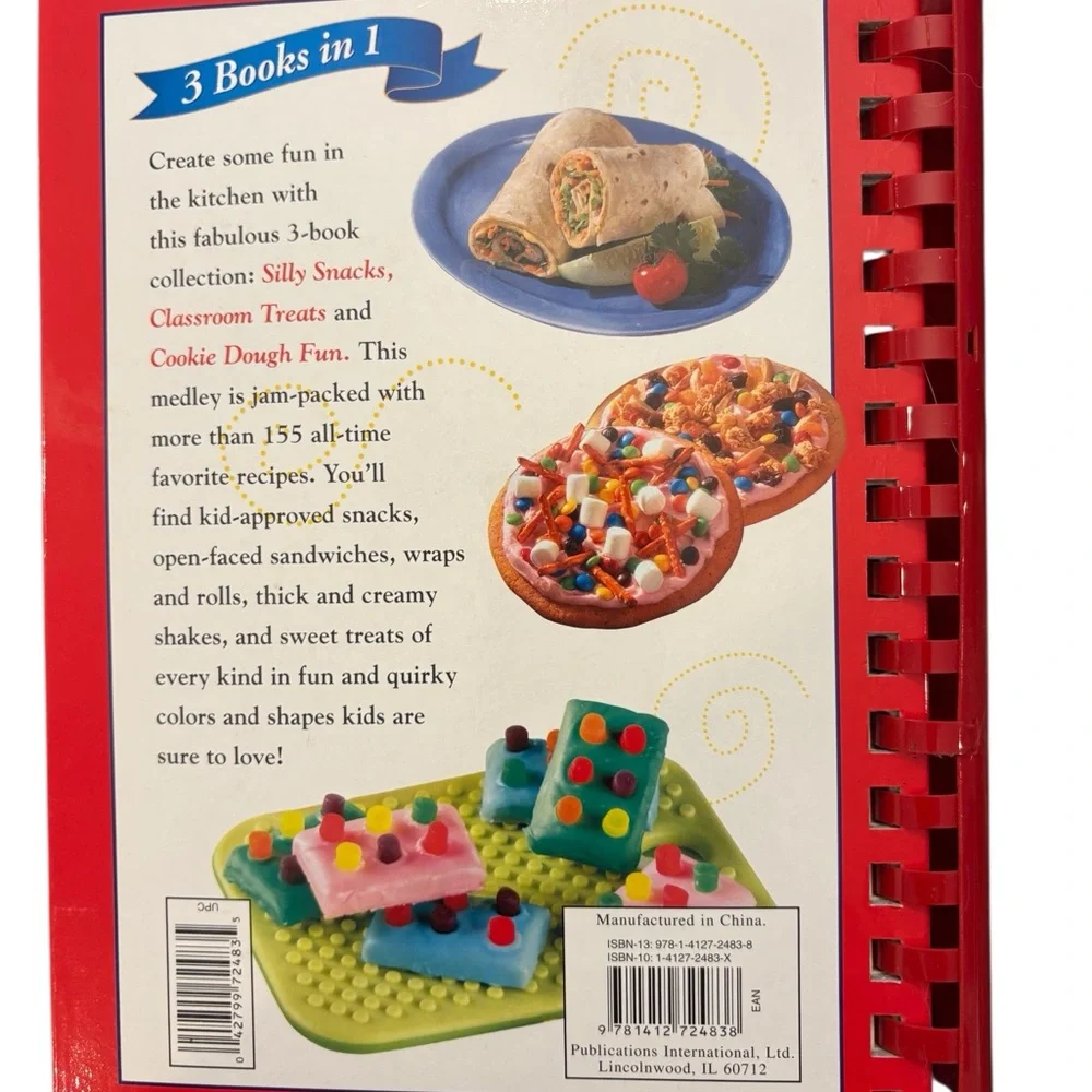 3 Books in 1 Cookbook‎ Silly Snacks Classroom Treats Cookie Dough Fun Kids Moms